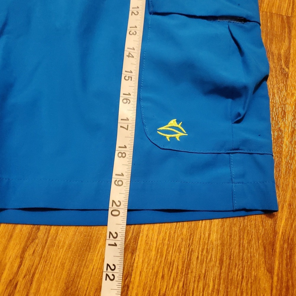 Loco Skailz Shorts Men 32 Blue Performance Fishing‎ Hiking Stretch Pockets - Picture 7 of 7